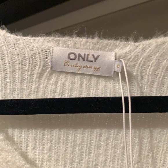 Fluffy White Only Pullover V-neck (brand new never worn) - Picture 5 of 5